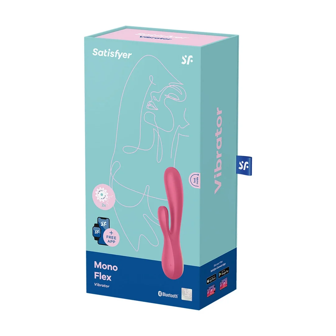Satisfyer Mono Flex 2 - silikonowy model podwojny z obsługą aplikacji — zdjęcie 2