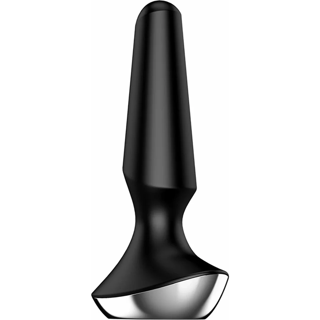 Satisfyer Plug-ilicious 2 - Korek wibrujący, silikon, czarny — zdjęcie 4