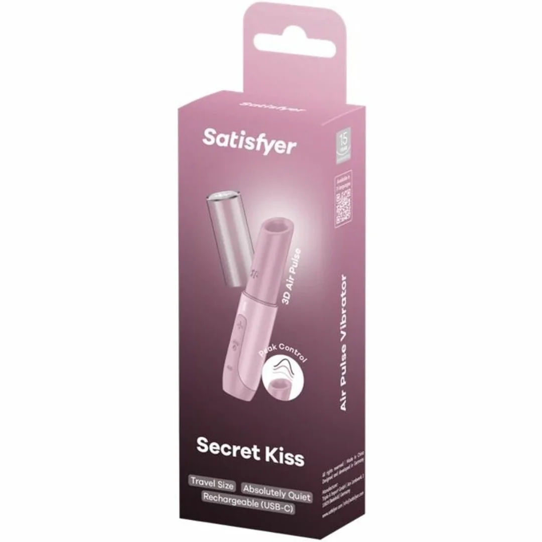 Satisfyer Secret Kiss Wave kompaktowy masażer Air Wave rożowy USB-C — zdjęcie 6