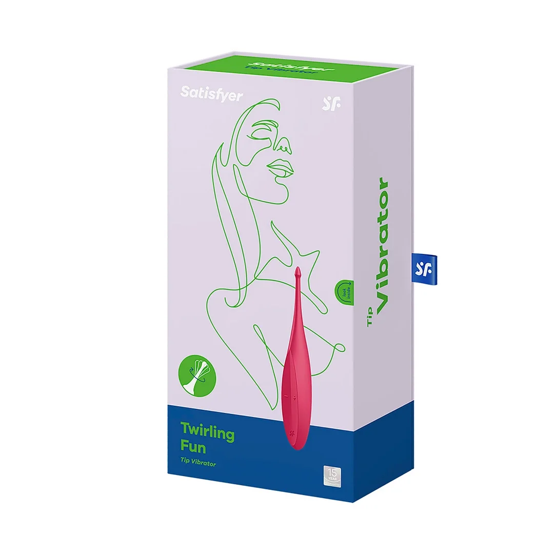 Satisfyer Twirling Fun Tip - Precyzyjny stymulator z obrotową końcowką, magenta — zdjęcie 2
