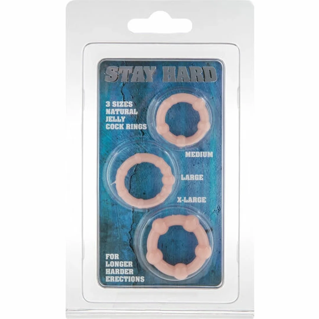 Seven Creations Stay Hard - Zestaw 3 silikonowych pierścieni dopasowujących — zdjęcie 2