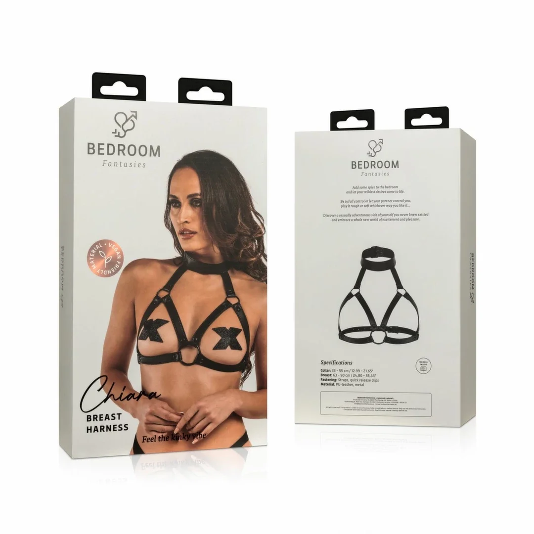 Shots Chiara uprząż typu harness czarna, regulowana, ekoskora — zdjęcie 3
