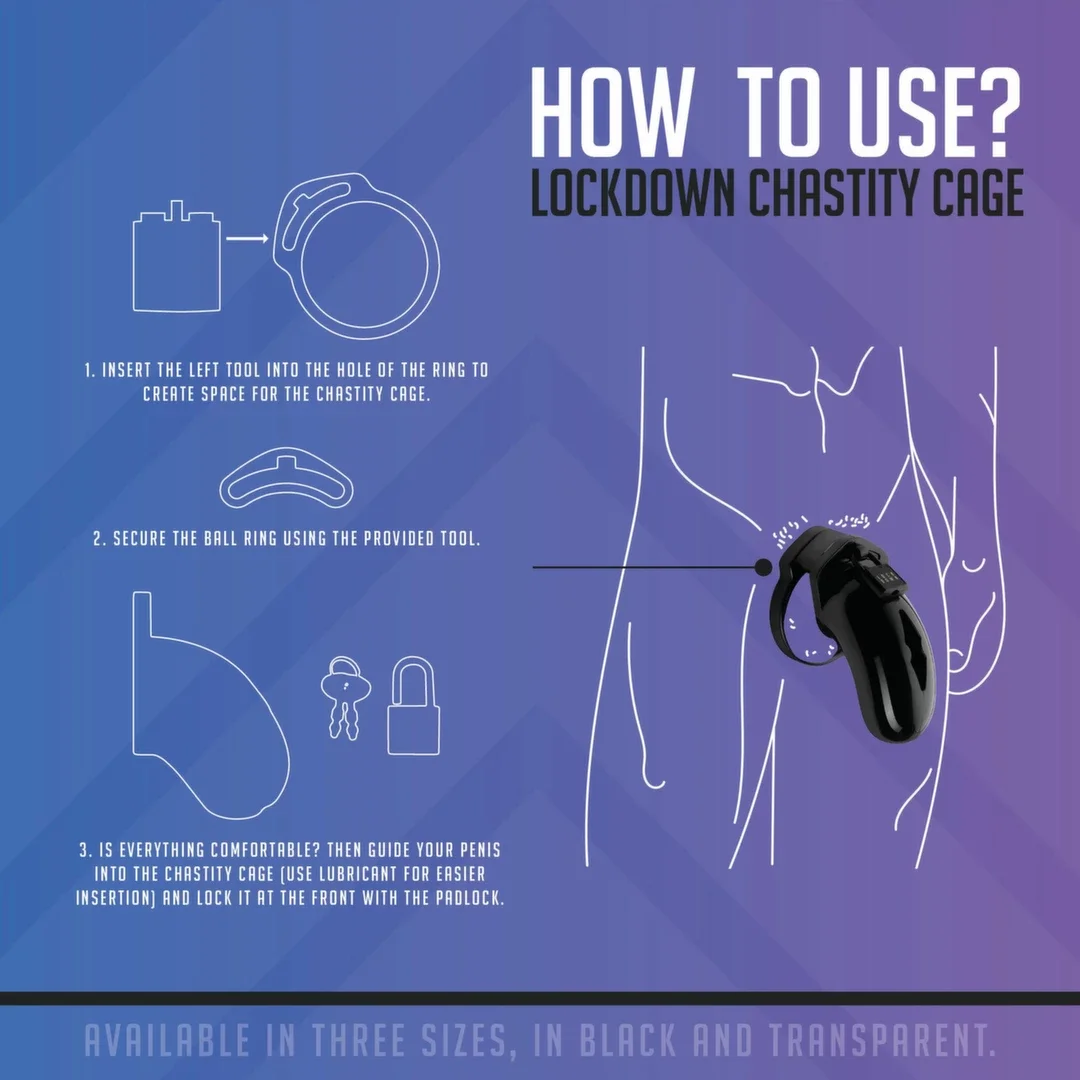 Shots Lockdown System Medium - anatomiczna klatka zabezpieczająca, 5 rozmiarow — zdjęcie 2