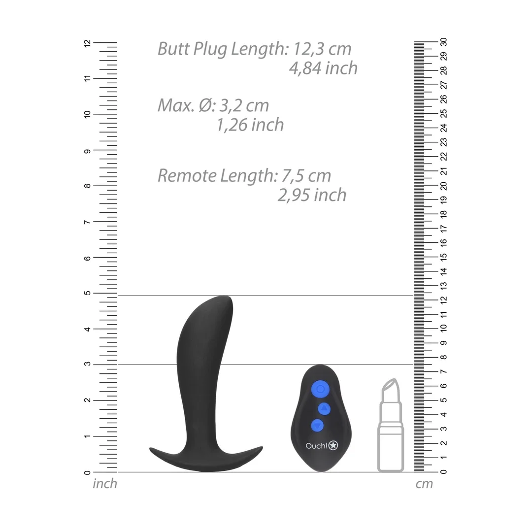Shots Ouch! E-Stim Plug - Wibrujący anatomiczny model z elektrostymulacją — zdjęcie 7