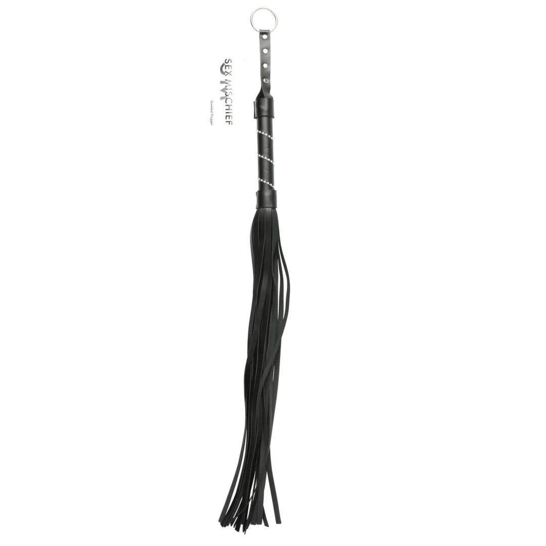 Sportsheets Sex & Mischief Pejcz Jeweled 76 cm z Dekoracją Kryształową — zdjęcie 2