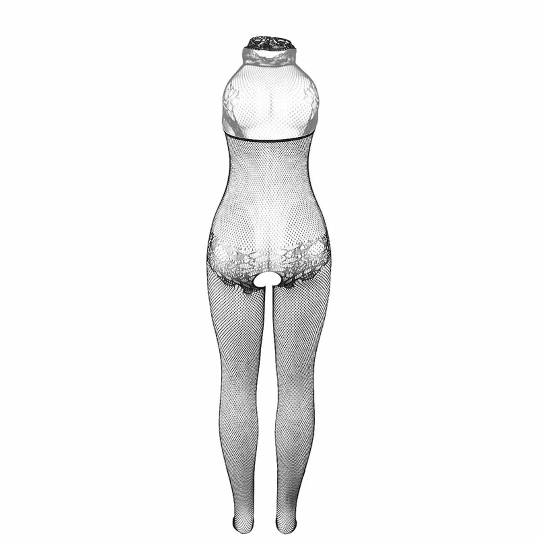Subblime 951801 Bodystocking z siatki rybackiej i koronki czarny uniwersalny — zdjęcie 6
