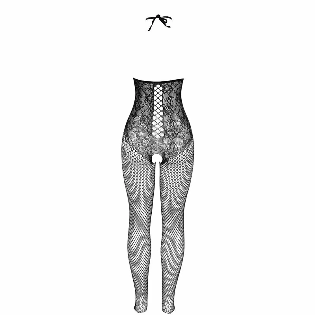 Subblime 951849 - czarny bodystocking z odsłoniętym biustem, halter, uniwersalny — zdjęcie 5
