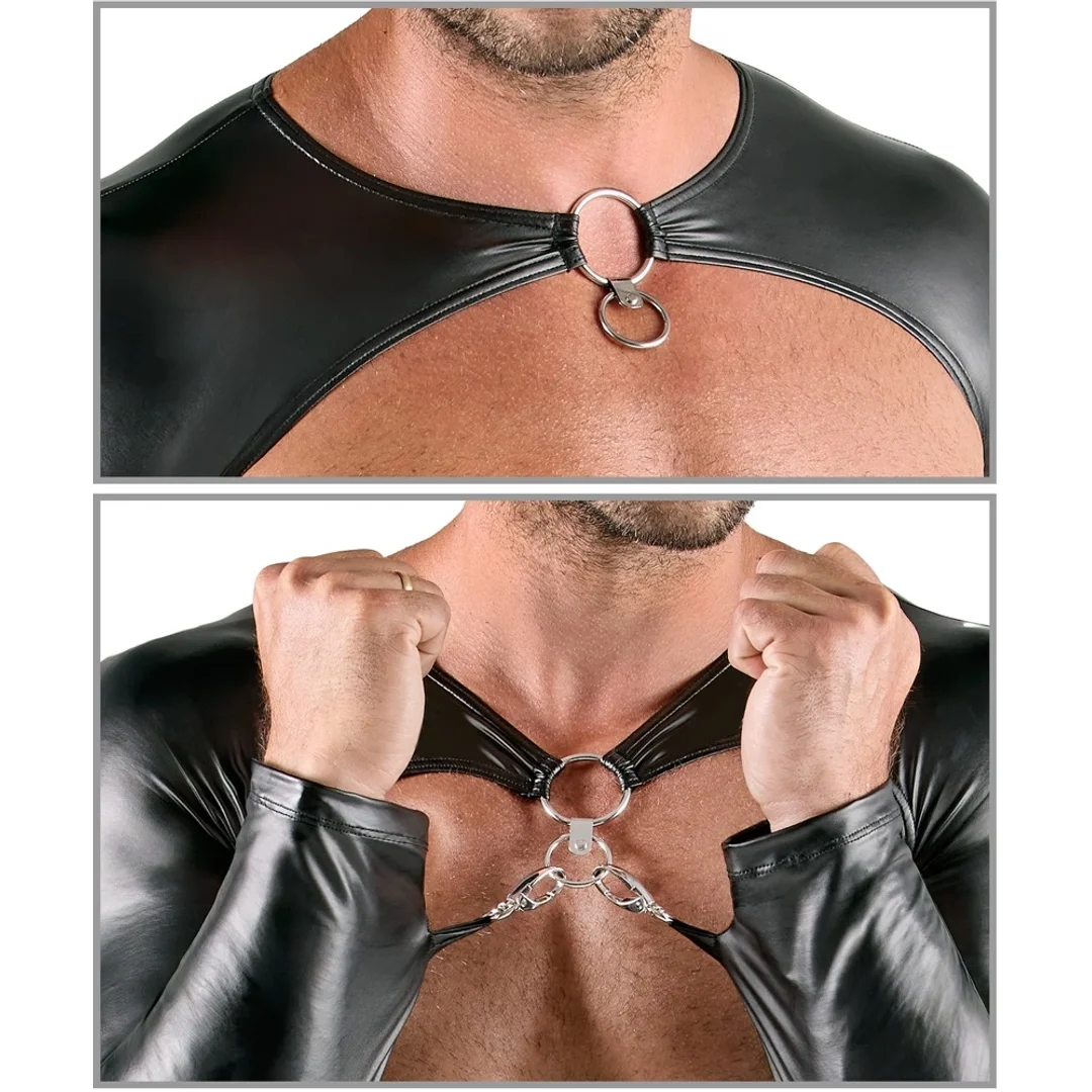 Svenjoyment Bondage zestaw męski 3-częściowy matowy czarny L