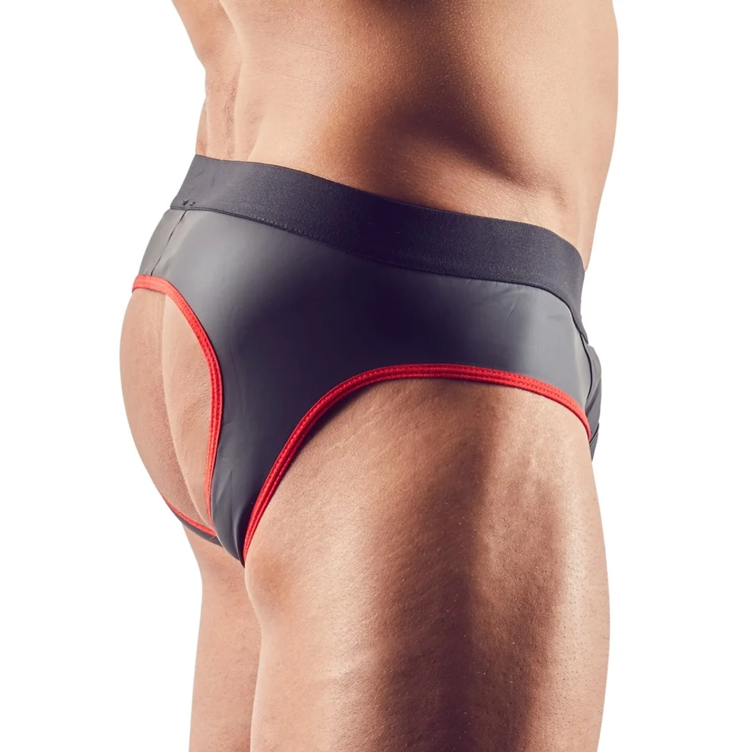 Svenjoyment Jockstrap czarno-czerwony M z zamkiem i otwartym tyłem — zdjęcie 3