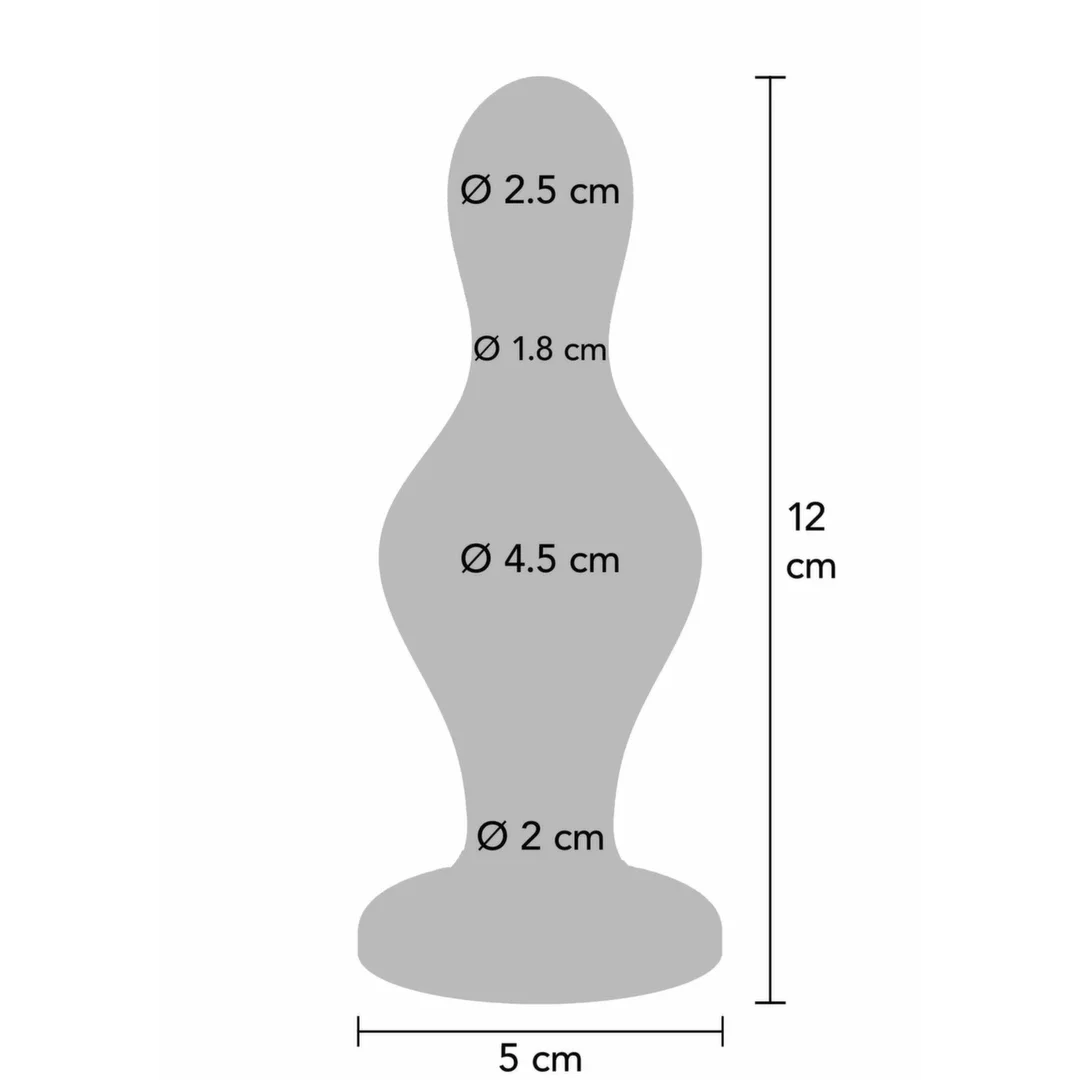 TOYJOY The Batter metaliczny niebieski korek analny silikonowy — zdjęcie 4