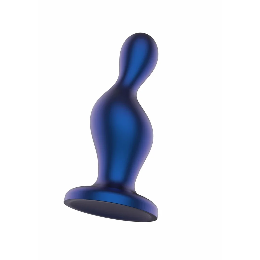 TOYJOY The Hitter Metal Blue - silikonowy korek analny z szeroką bazą — zdjęcie 5