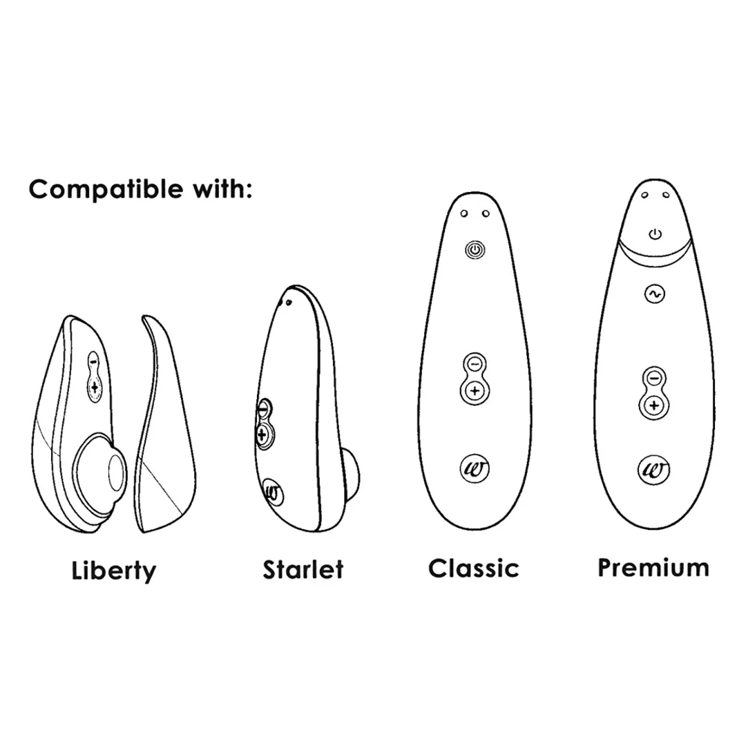 Womanizer W-Heads M zestaw 3 silikonowych nakładek Raspberry — zdjęcie 4