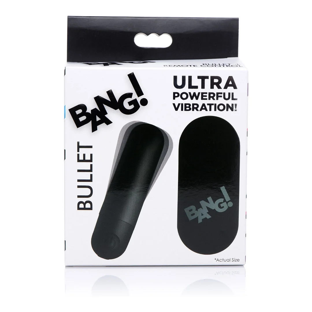 XR Brands Bang Bullet - miniaturowy wibrator z pilotem, silikon, fioletowy — zdjęcie 3