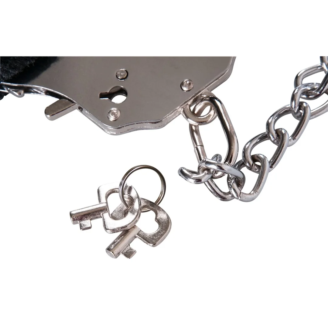 You2Toys Kajdanki Metalowe z Pluszowymi Osłonami 44cm Czarny
