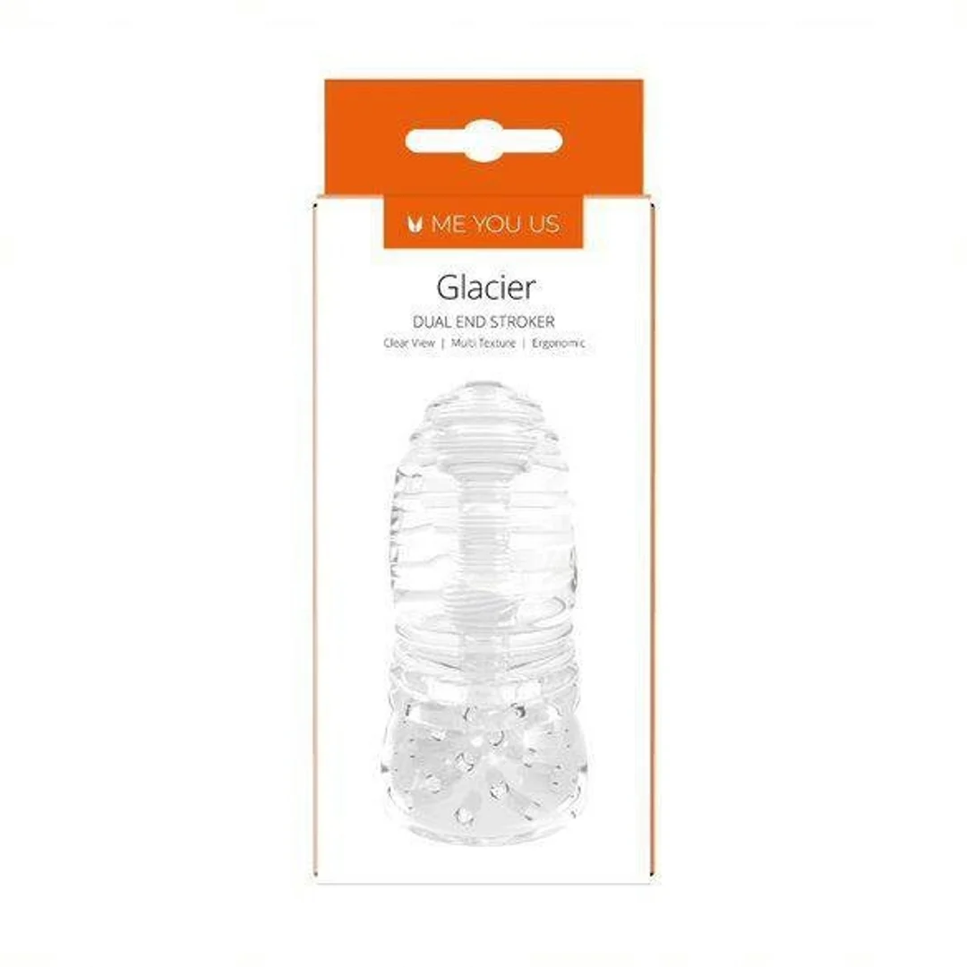 Masturbator- Me You Us Glacier Dual End Stroker Male Masturbator Transparent