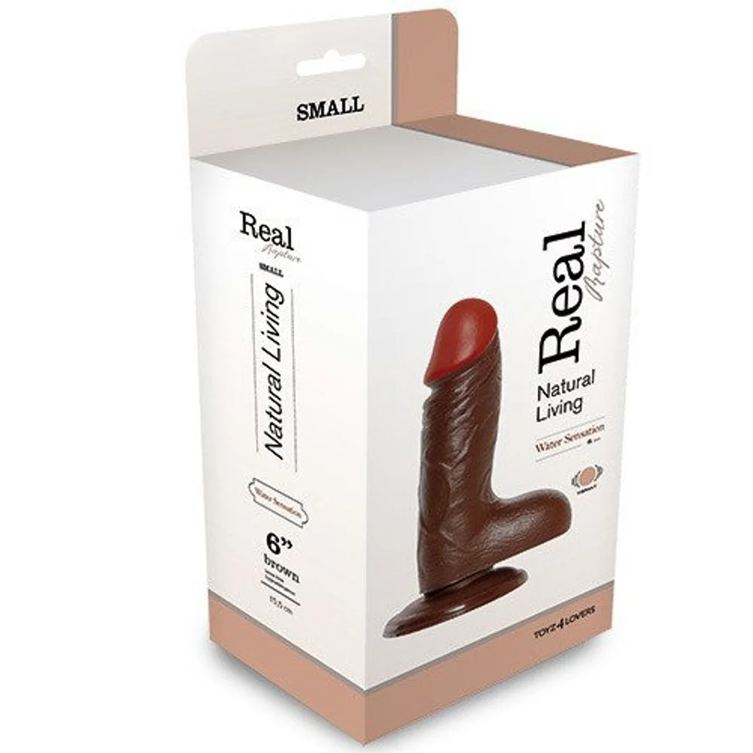 Wibrator-REALISTIC VIBRATOR REAL RAPTURE BROWN 6"