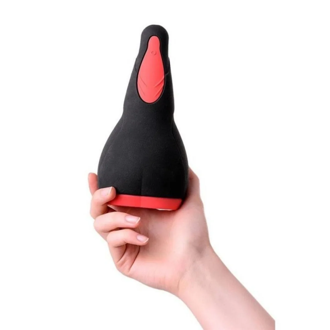EROTIST Eruption; Rechargeable masturbator, Silicone, Black, 18.5 cm. — zdjęcie 3