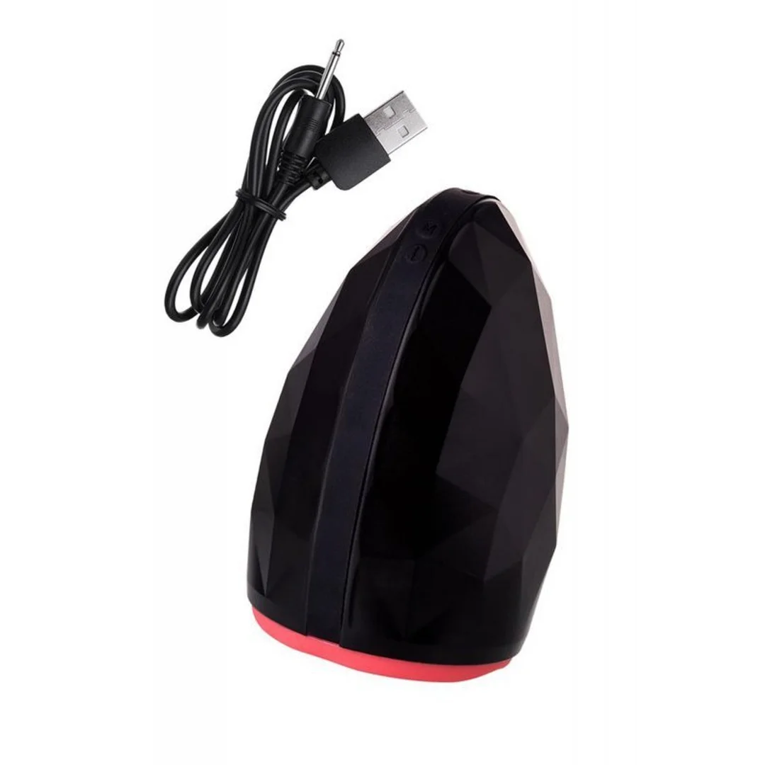 EROTIST Magma; Rechargeable masturbator with heating, Silicone, Black, 12 cm — zdjęcie 6