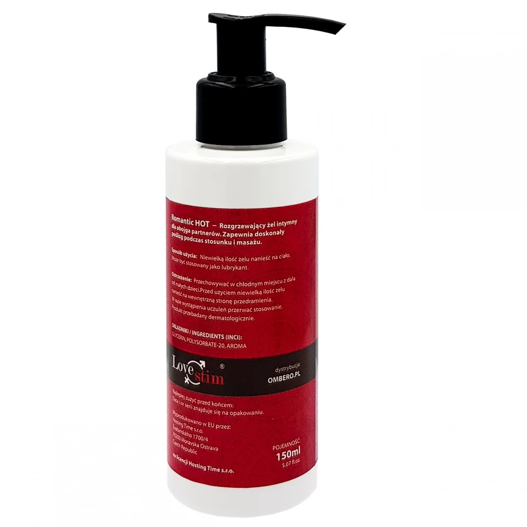 HOT ROMANTIC 150ml ROZGRZEWAJĄCO STYMULUJĄCY ŻEL DO MASAŻU — zdjęcie 4