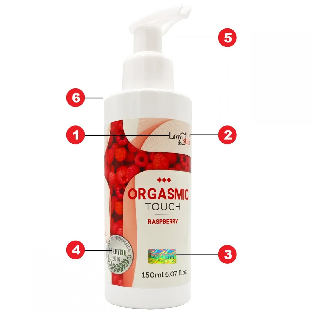 ORGASMIC TOUCH Orgazmowy żel do masażu i stymulacji MALINOWY 150m — zdjęcie 5