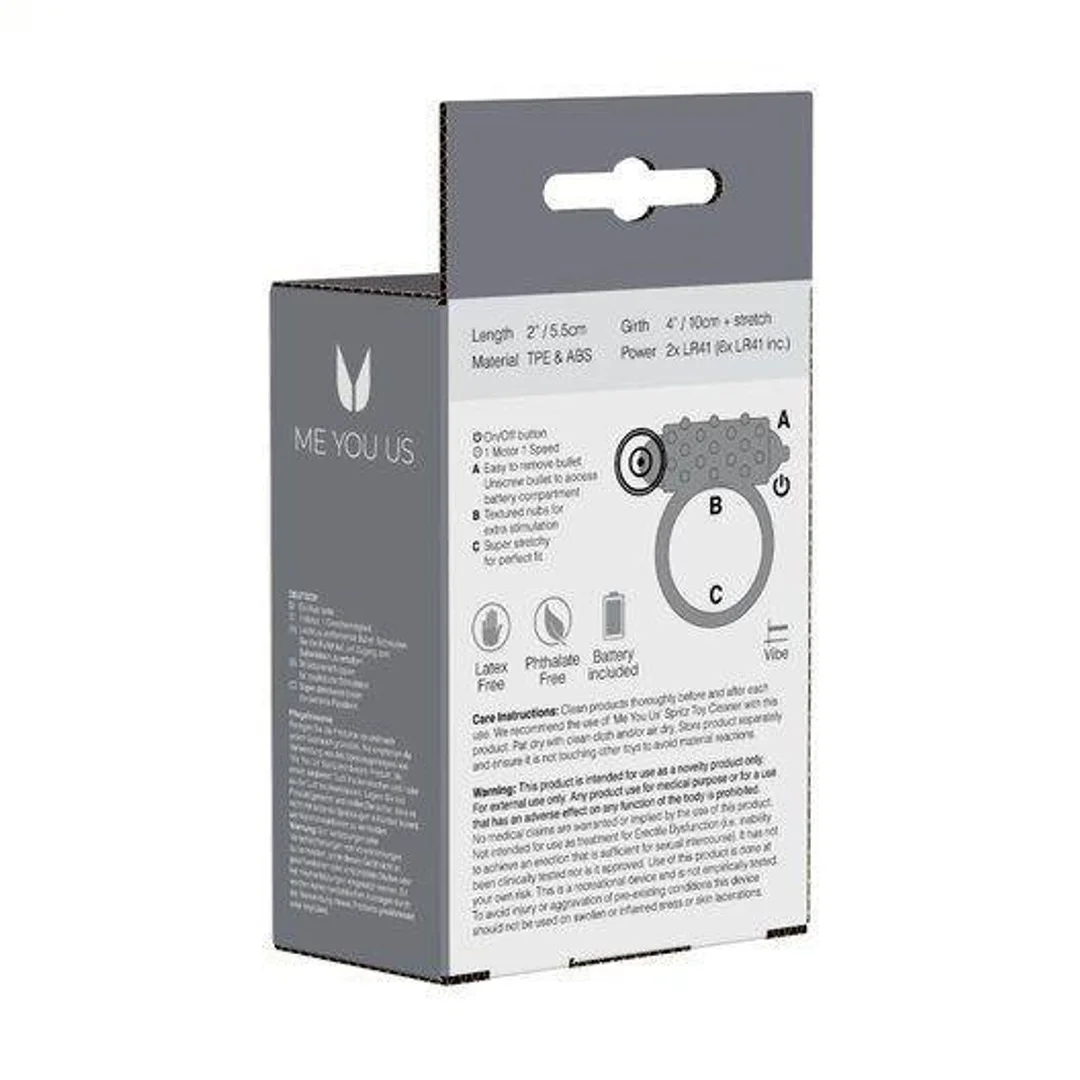 Pierścień- Me You Us Classic Smoke Cock Ring Smoke — zdjęcie 4