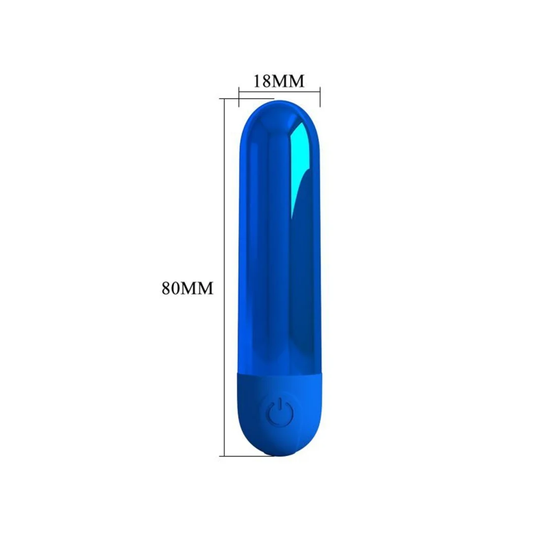 Pretty Love Kiwi - Rechargeable Bullet Vibrator - Blue — zdjęcie 6