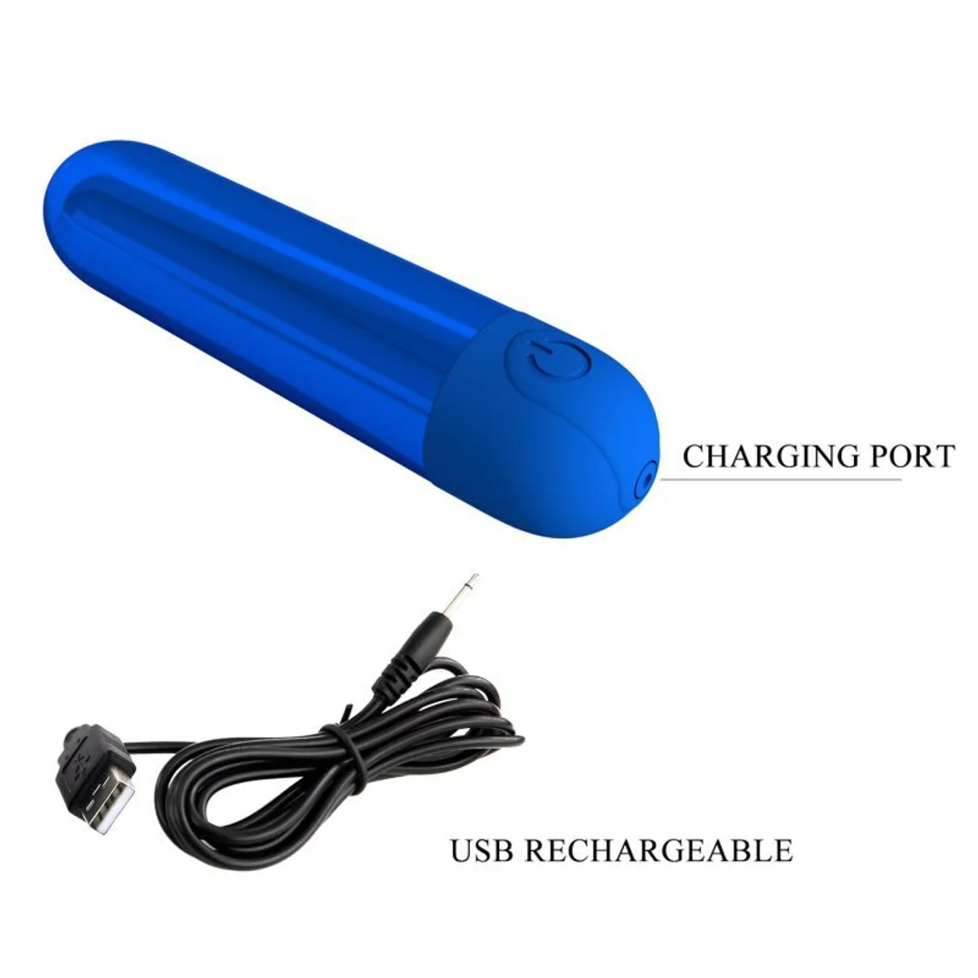 Pretty Love Kiwi - Rechargeable Bullet Vibrator - Blue — zdjęcie 8