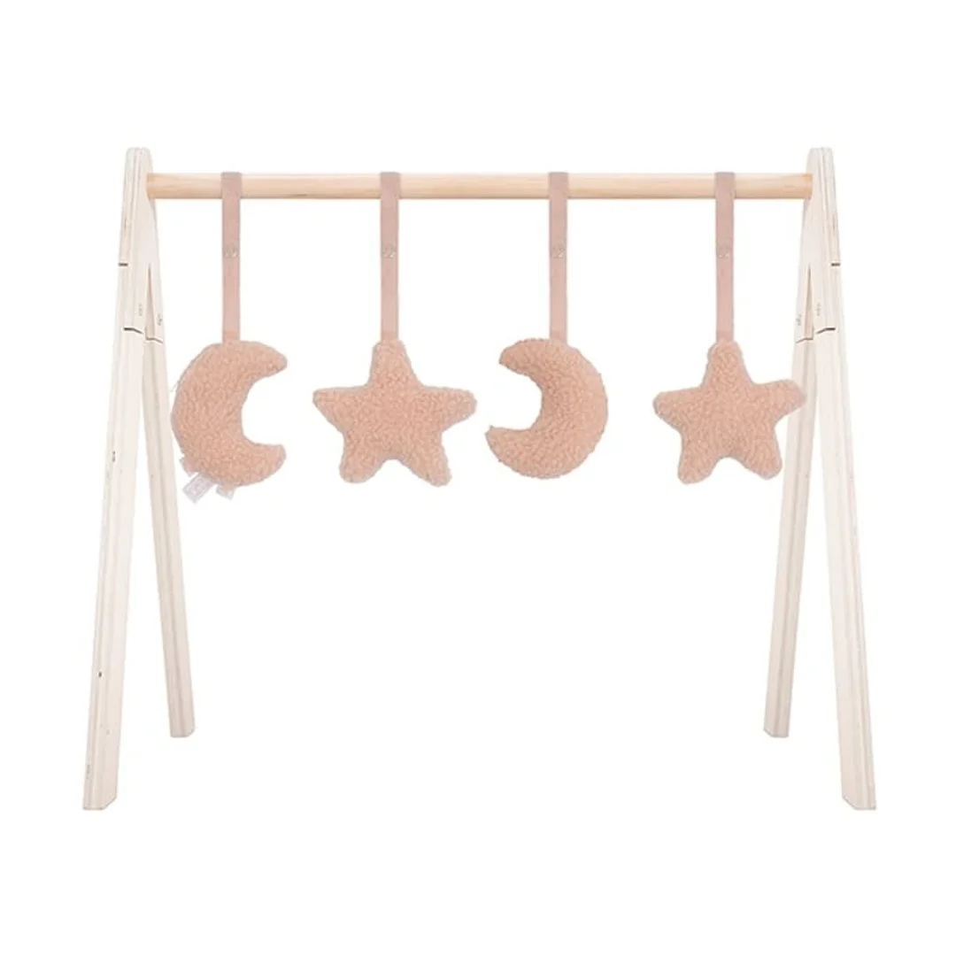 Jollein zabawki interaktywne do stojaka BABYGYM Moon Pale Pink