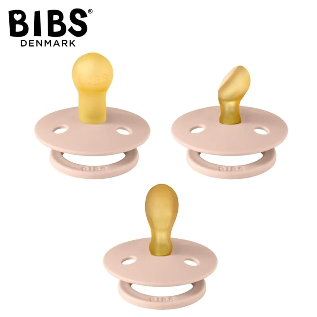 BIBS TRY-IT zestaw 3 szt smoczków niemowlęcych o różnych ustnikach BLUSH