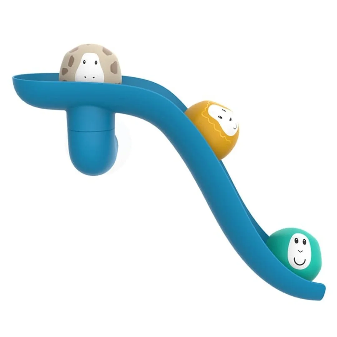 Matchstick Monkey zabawka do kąpieli zjeżdżalnia z piłeczkami Blue