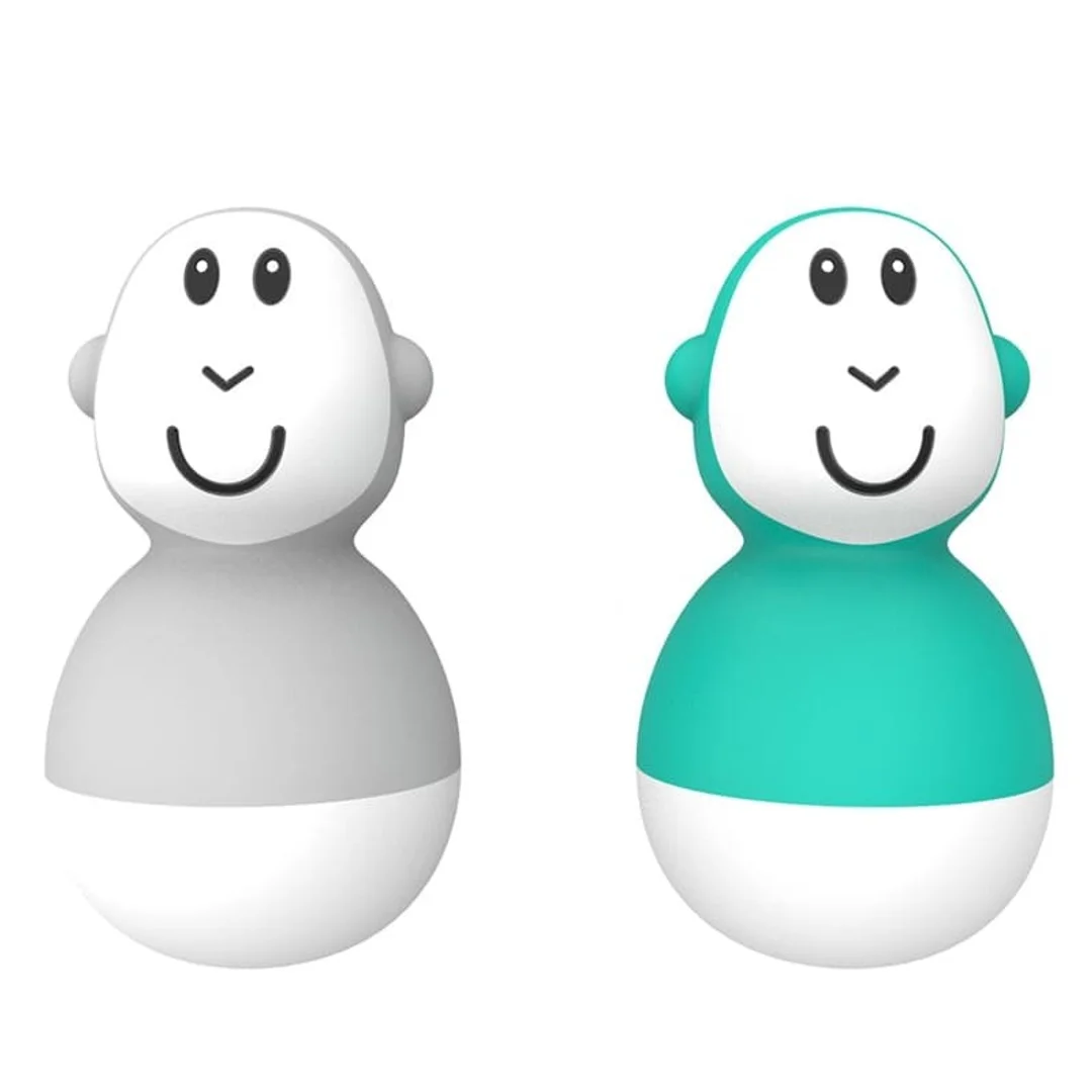 Matchstick Monkey zabawki do kąpieli kiwaczki Małpki Grey & Green