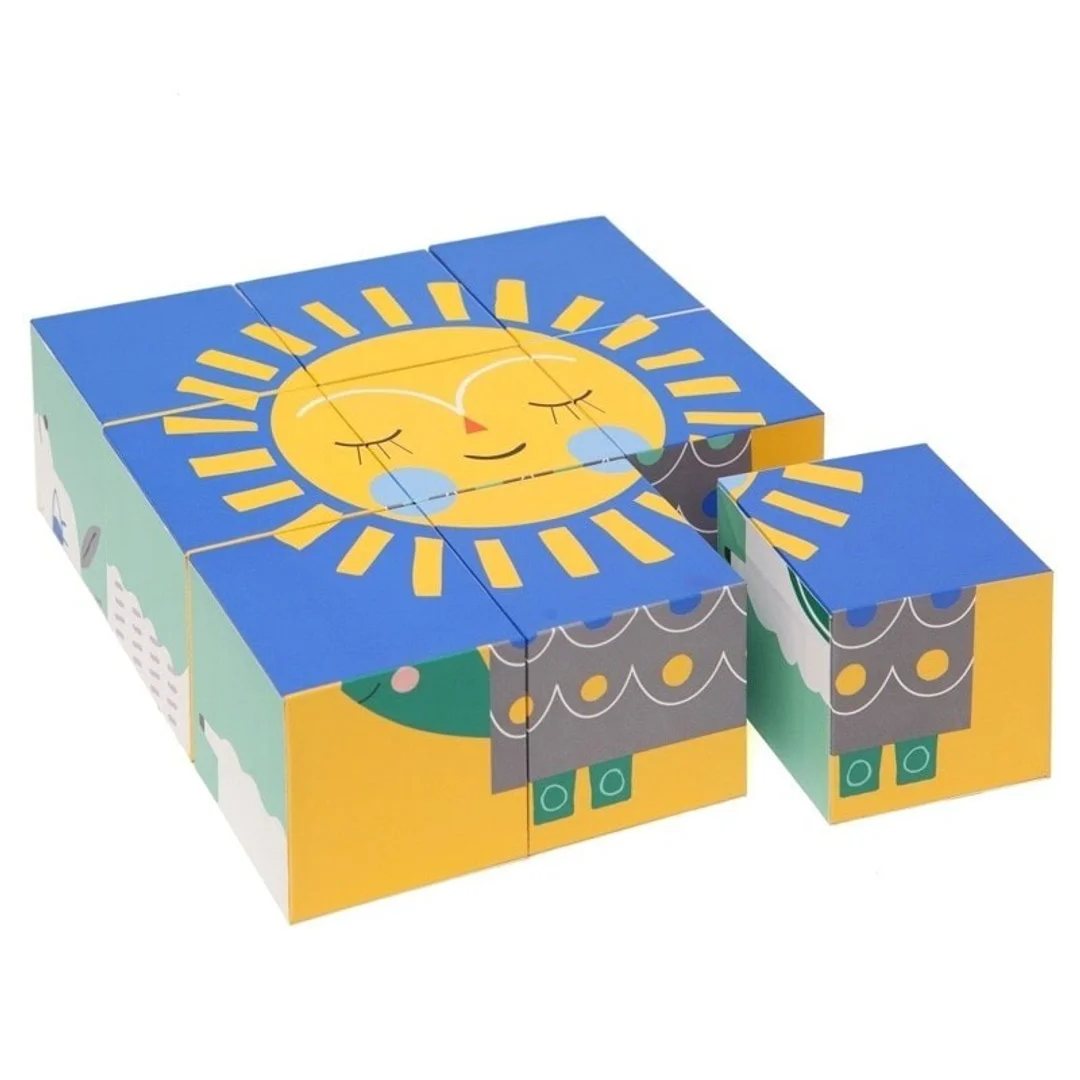 Petit Monkey Peanut & Friends klocki puzzle elementów