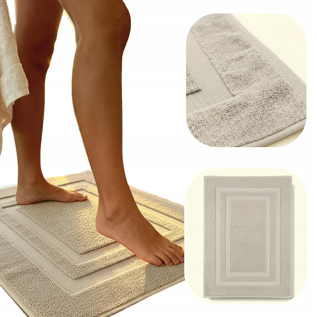 Dywanik łazienkowy 50x70 Ravo beżowy frotte 1000 g/m2