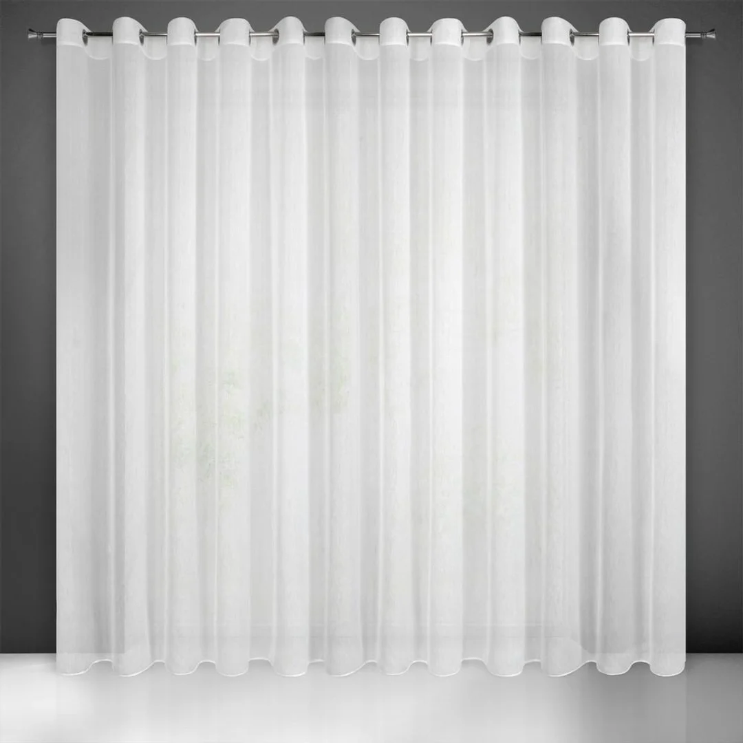Firana 350x250 Rebecca biała gotowa na przelotkach o strukturze drobnego deszczyku Eurofirany