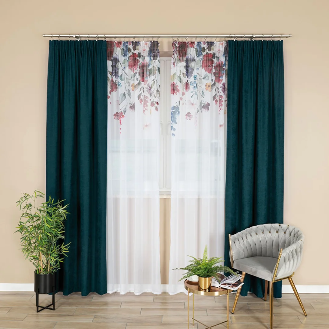 Firana gotowa na taśmie 140x250 001 biała Jolanda