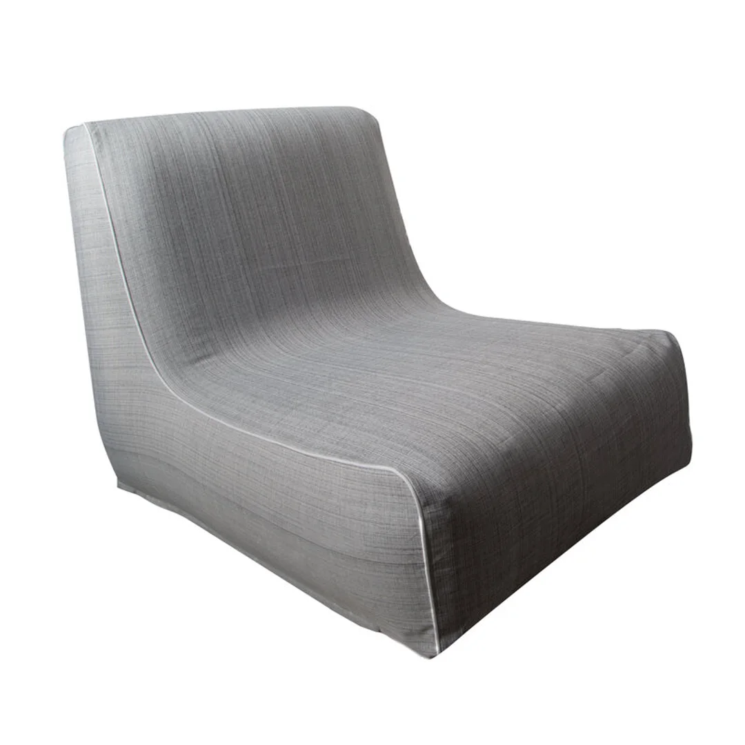 Fotel dmuchany Garden 70x90x70 na taras srebrne Eurofirany