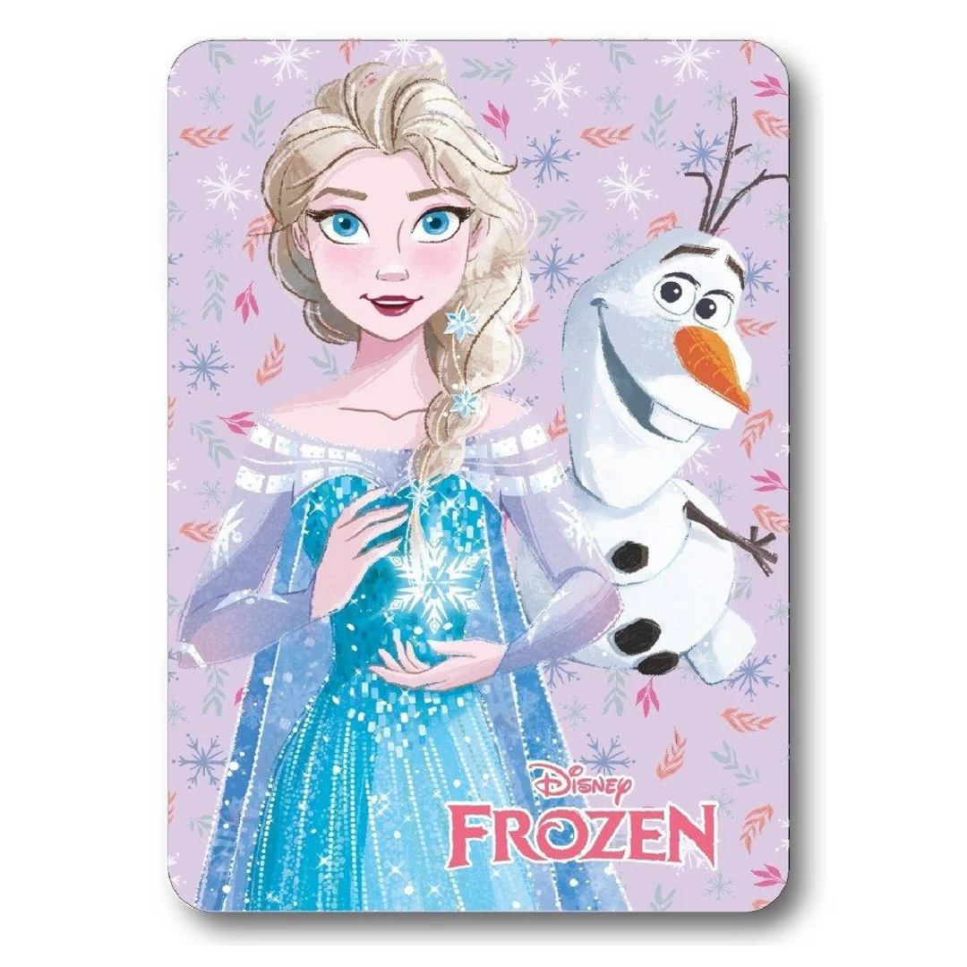 Koc polarowy 100x140 Frozen Elsa fioletowy 220g/m2 Faro