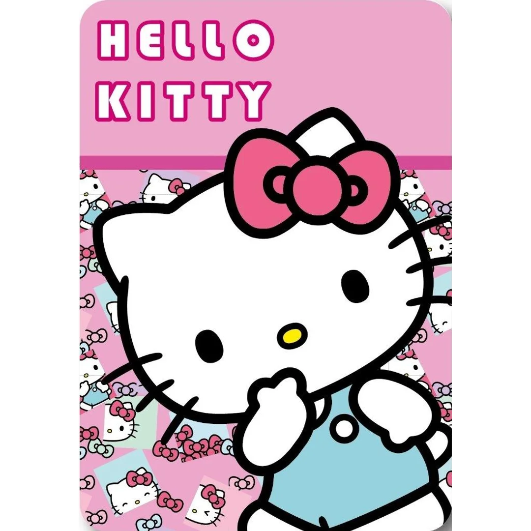 Koc polarowy 100x140 Hello Kitty różowy 220g/m2 Faro