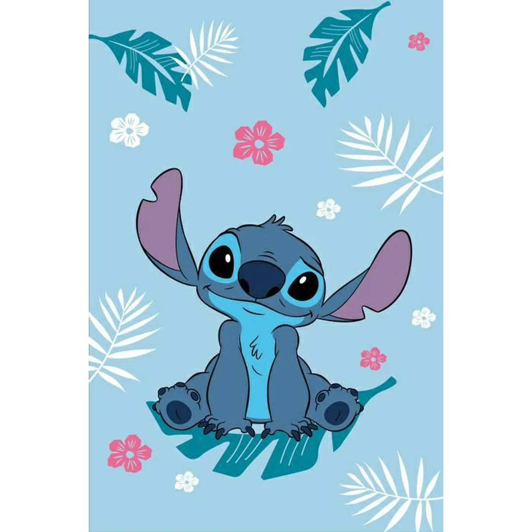 Koc polarowy 100x150 Lilo and Stitch niebieski JF24