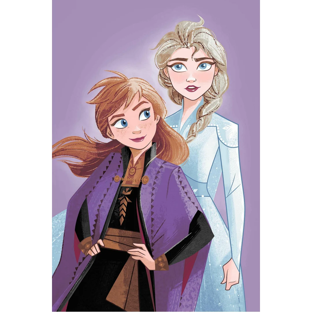 Koc z mkrofibry 100x150 Frozen Kraina Lodu Anna Elsa fioletowy JF24
