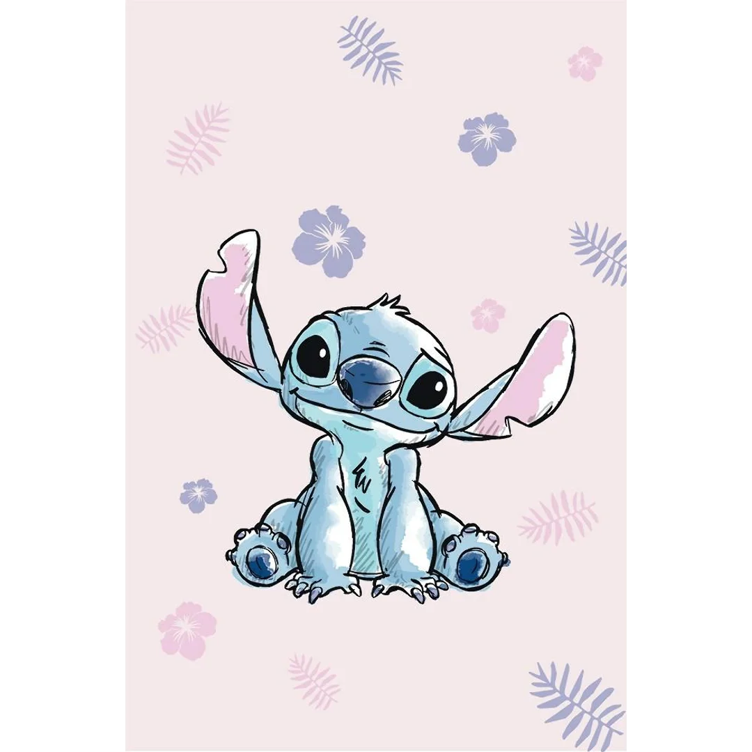 Koc z mkrofibry 100x150 Lilo i Stitch różowy JF24