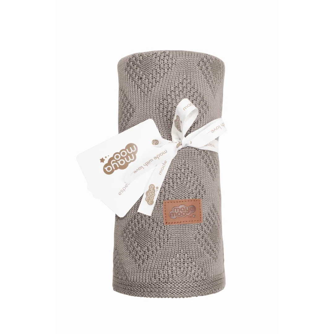 Kocyk bambusowy Mayamoo 80x100 04 beżowy w pudełku 570g/m2