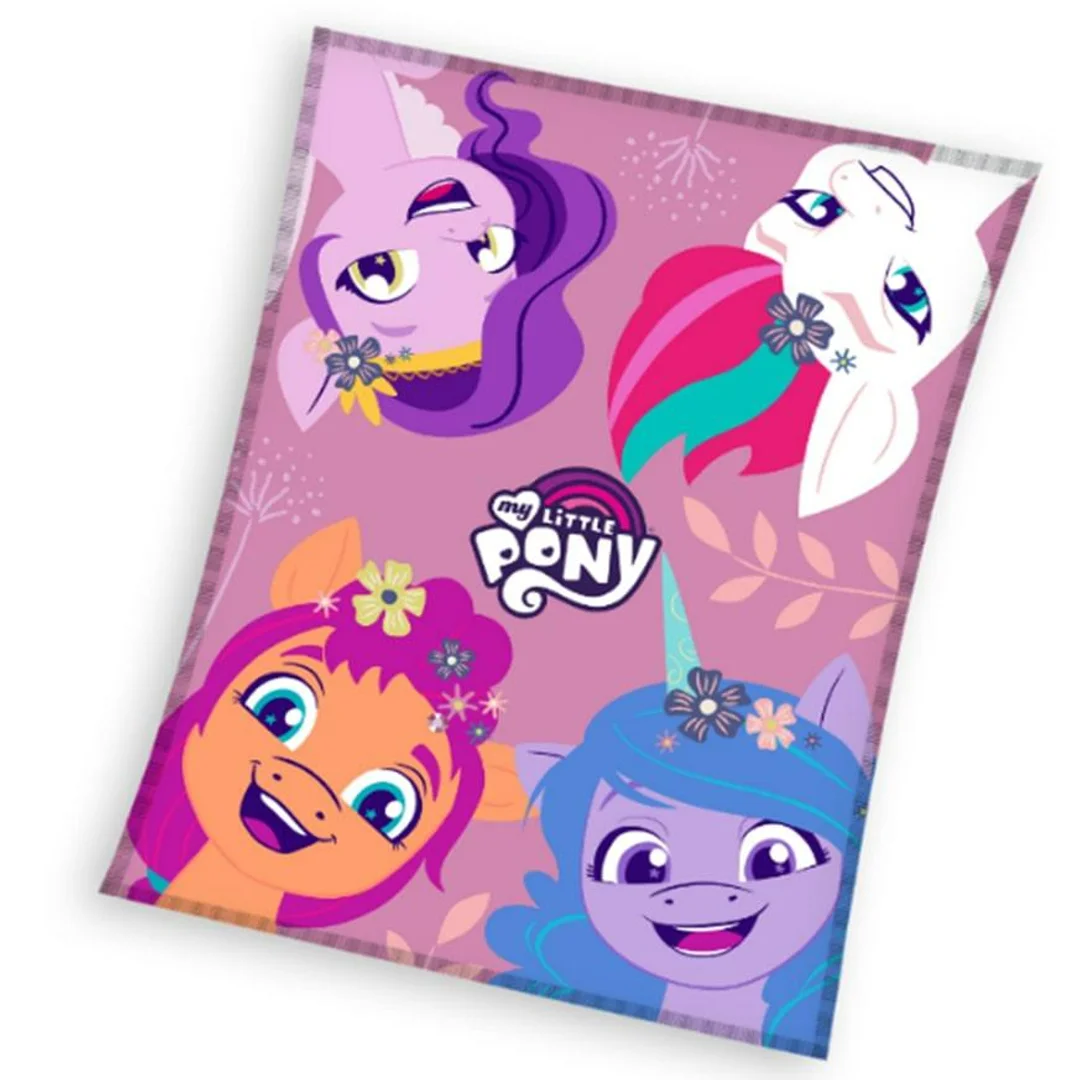 Kocyk polarowy 110x140 Kucyki Pony różowy C23