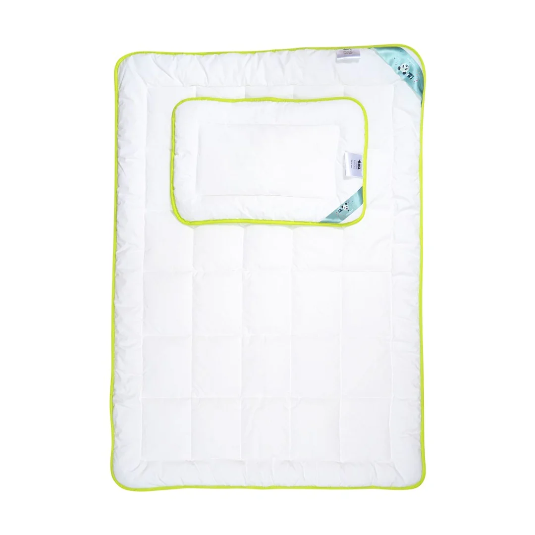 Kołdra antyalergiczna 100x135 + poduszka 40x60 Babies Panda Bamboo 400g+50g komplet dziecięcy biały AMZ