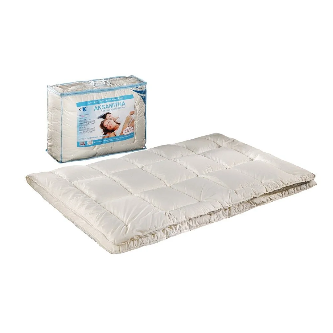 Kołdra antyalergiczna 160x200 Aksamitna ekri 1,4kg 100% microfibra
