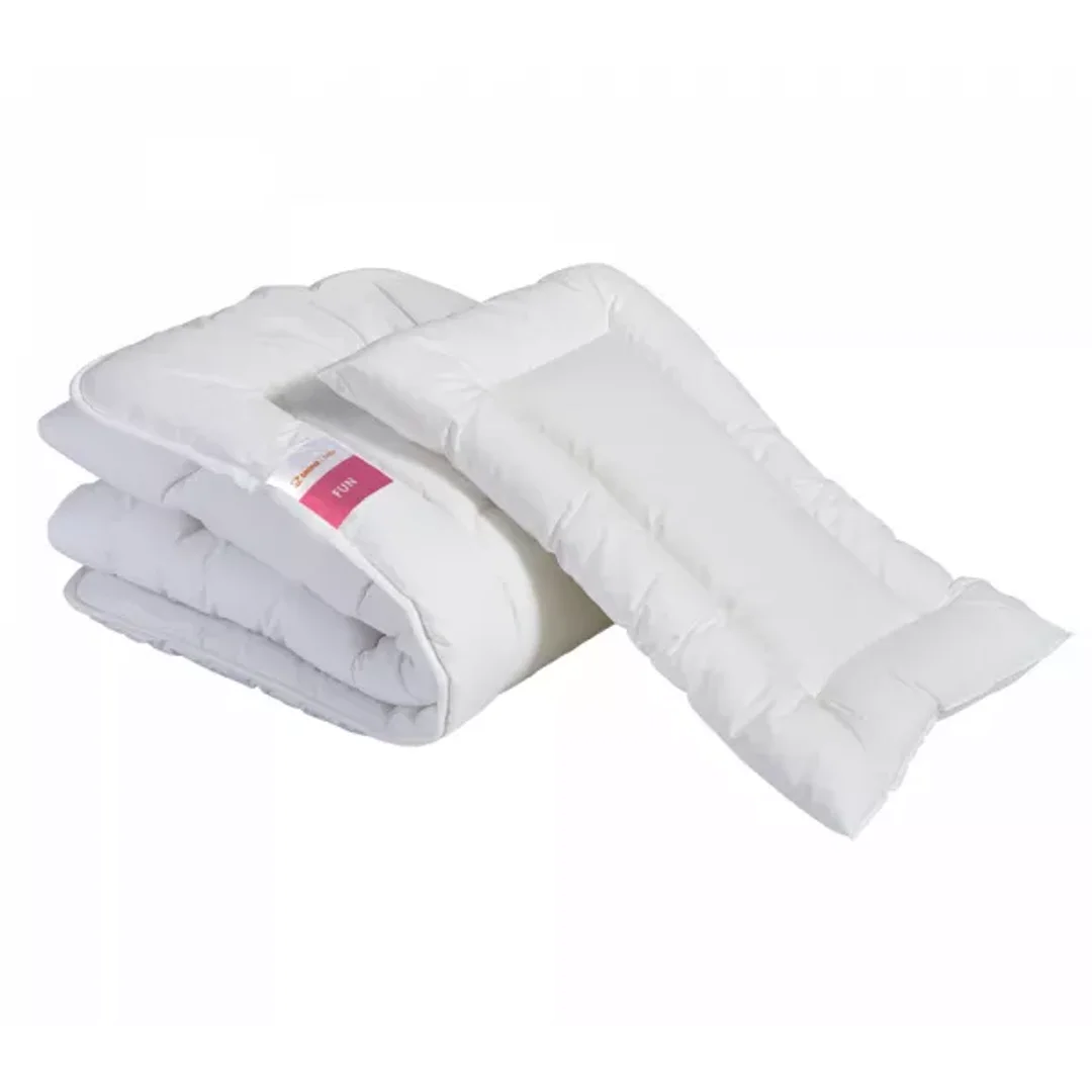 Kołdra dla dzieci 100x135 poduszka 40x60 Fun 100 % mikrofibra biała Inter Widex
