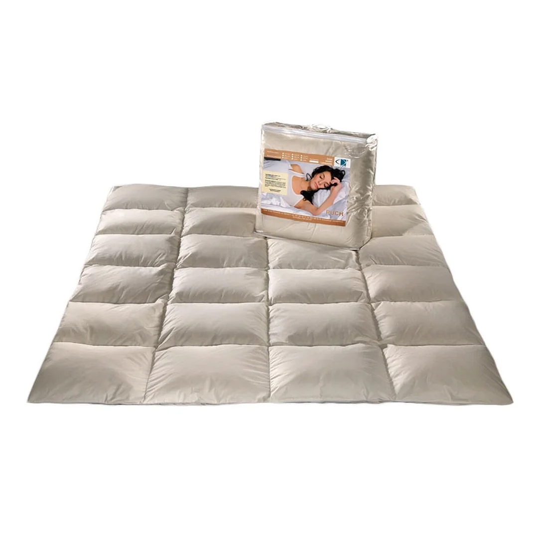 Kołdra puchowa 160x200 ekri 1,5 kg naturalny wsad 100% bawełna Inlet AMW