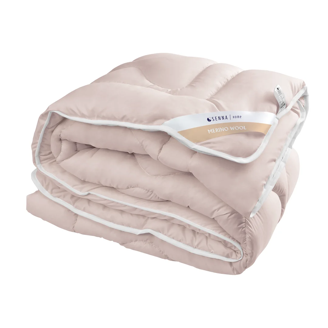 Kołdra wełniana 135x200 Merino Wool różowa 100% naturalna wełna owcza Inter Widex