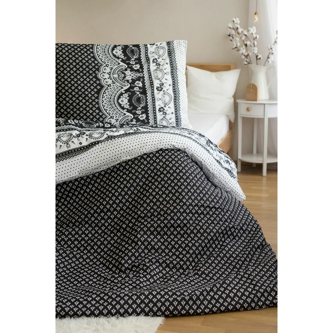 Komplet pościeli 4 szt. 140x200-2szt 70x90 - 2szt.Ornamenty biala z mikrofibry PB25