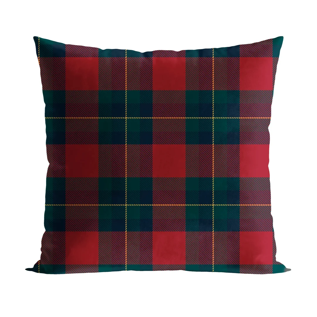 Poszewka dekoracyjna velvet 45x45 010 burgundowy Krata Scott